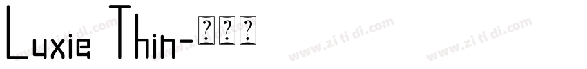 Luxie Thin字体转换